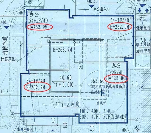 长沙金茂大厦规化图，金茂大厦由318米调整为332.3米