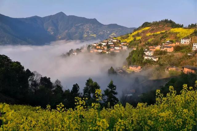 徽州古村落的风景，厚度旅行文山村