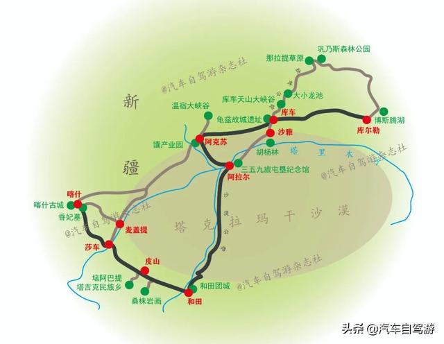 南疆自驾游小环线路线，自驾游可可托海、小白杨哨所