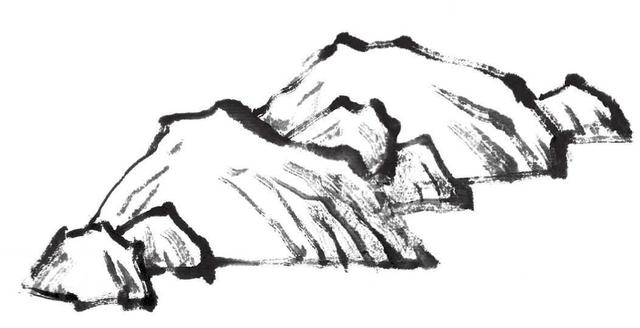  国画山石画法教程，山石基本画法和山石的皴法