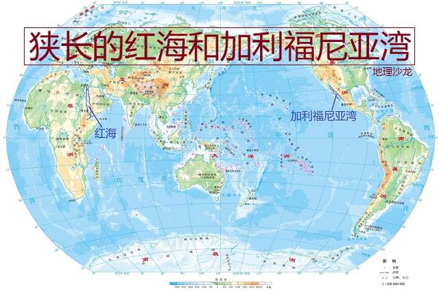 加利福尼亚地图，红海和东非大裂谷地图（美国加州中央谷地）