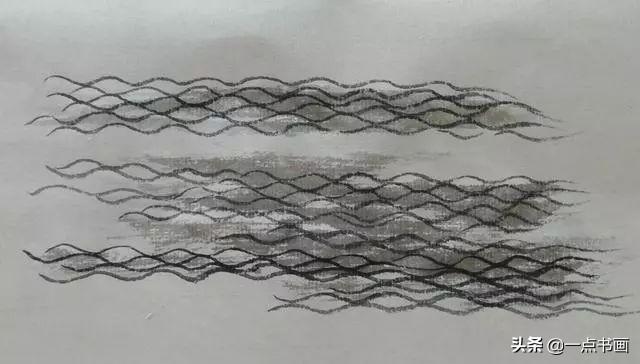 山水画教程画法步骤，山水画入门水的五种画法