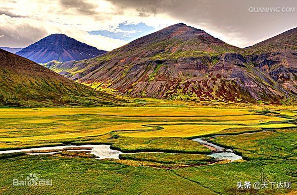 冰岛的地理位置以及邻国，北大西洋中的一个岛国