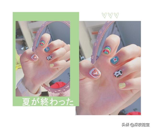 超级显白的基础款美甲，显白显嫩的美甲来一波儿~