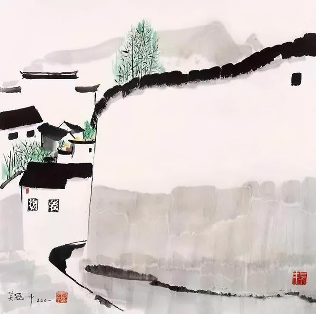 吴冠中江南水乡水墨画，江南水乡吴冠中水墨画（吴冠中笔下的别样江南）