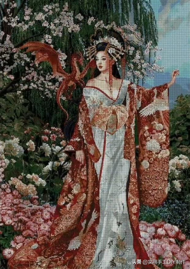 十字绣各种手工绣花图，超多款手工缝制的十字绣图