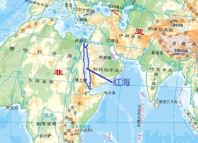 加利福尼亚地图，红海和东非大裂谷地图（美国加州中央谷地）