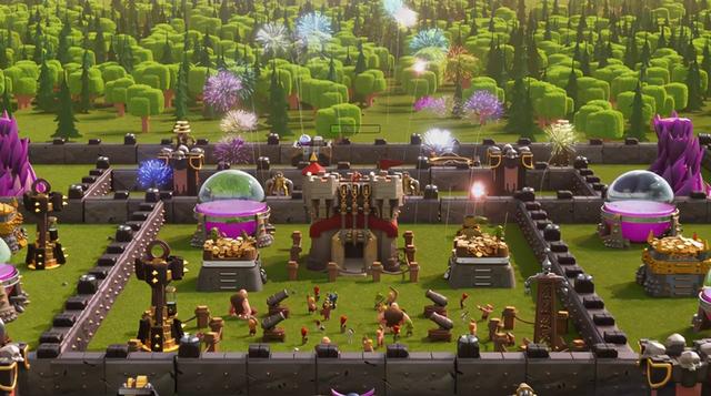 部落冲突基本防御娱乐阵型，边打边修可还行