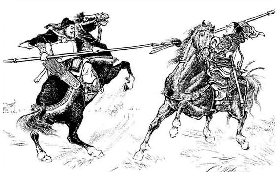 三英战吕布搞笑图，三国演义连环画中的人物山水图（三英战吕布是笑话）