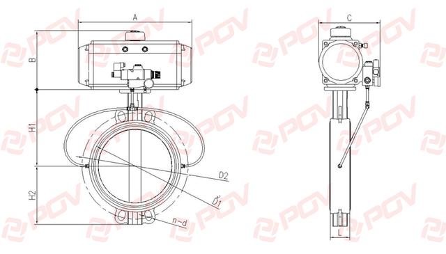 蝶阀内部结构图和讲解，图解充气式蝶阀