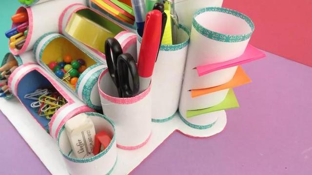 纸板自制收纳盒简单教程，家里的废弃纸板