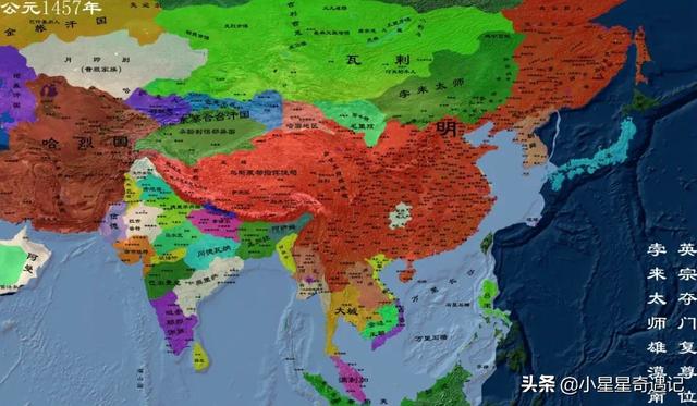 明朝版图全图超清版大图，全方位展示明朝疆土变化地图