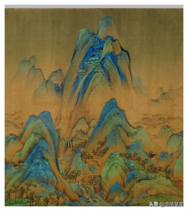 王希孟千里江山图，千里江山图王希孟的传世名作（王希孟《千里江山图》）