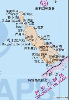 巴布亚新几内亚地图，阿尔及利亚边界开放（第二大岛上的国家巴布亚新几内亚）