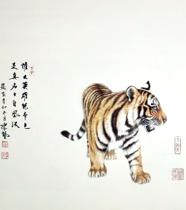 画虎怎么画才好，老虎画法-陈家明画虎