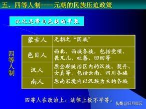 元朝四等人制简介，不公平的种族制度