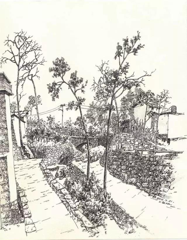 简单好画的风景速写 初学者，老师都是从基础画起来的
