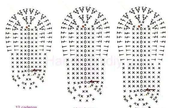 适合新手钩织的毛线拖鞋教程，家里有织女拖鞋不用买