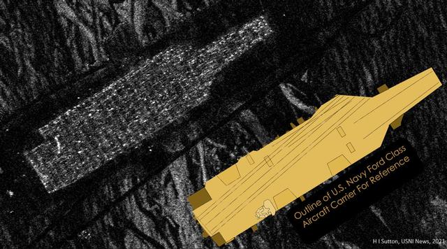 卫星在中国沙漠发现美“航母”，还会动！美媒：那是DF-21的靶子