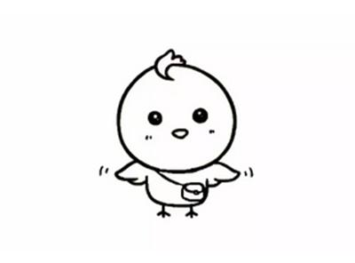 简单小黄鸭的简笔画，卡通动物简笔画