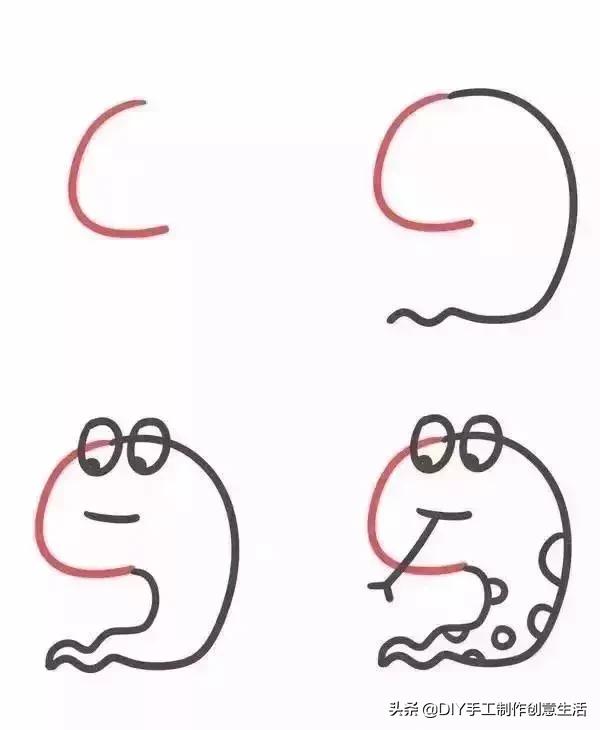 数字动物简笔画，数字小动物简笔画简单又漂亮（用数字1到6画各种小动物）