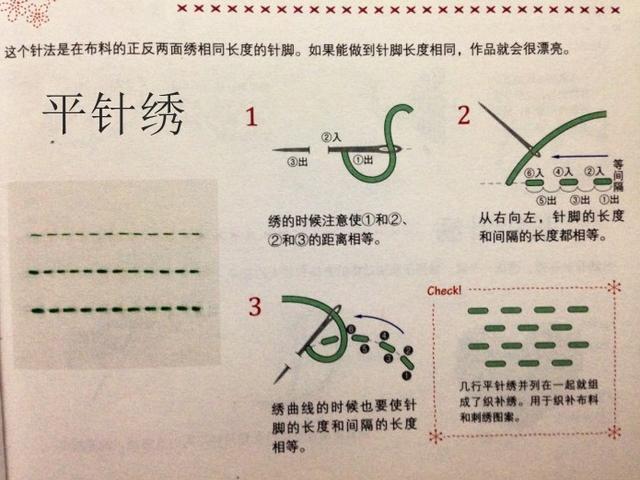 基础针法刺绣，这6种刺绣针法还是要会的