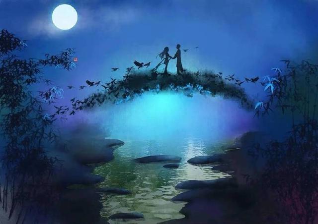 七夕节牛郎和织女鹊桥相会的故事，七月初七鹊桥相会的传说是我国民间四大爱情故事之一