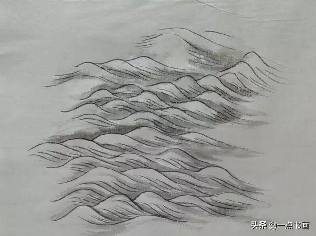 山水画教程画法步骤，山水画入门水的五种画法