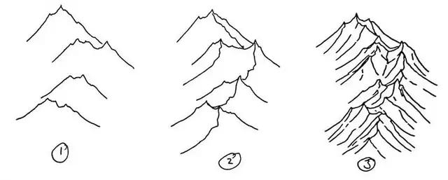 山怎么画简单好看，画山教程简单易学（风景简笔画教程：教你画山峰画）
