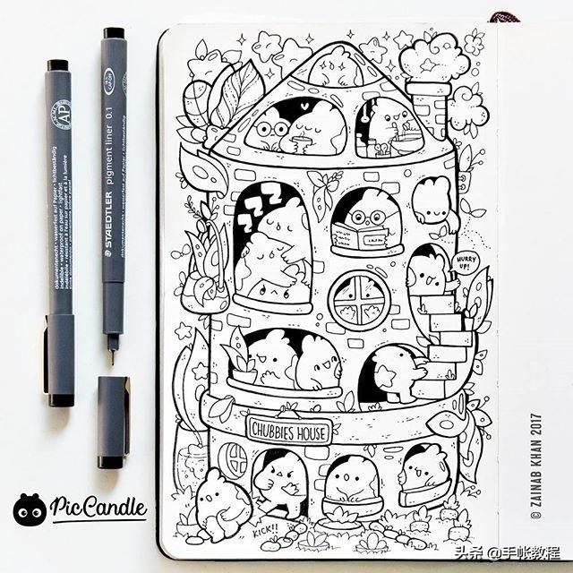 可爱的小精灵画法简笔画，一组超可爱小精灵简笔画