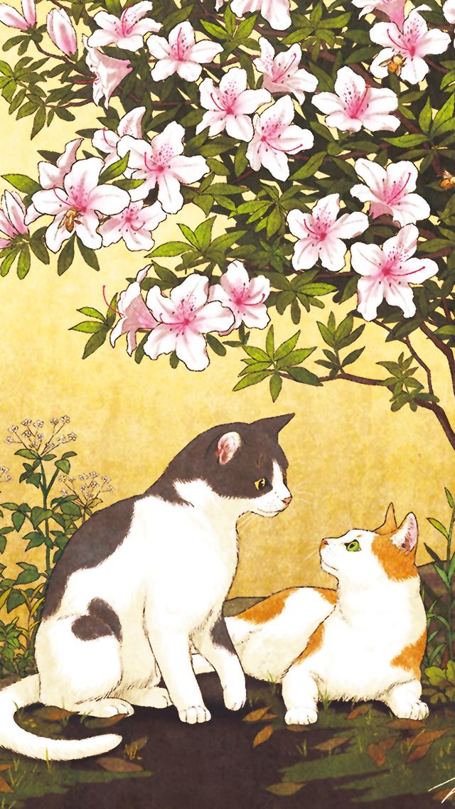 插画可爱简单的猫咪，一组可爱治愈系猫咪插画