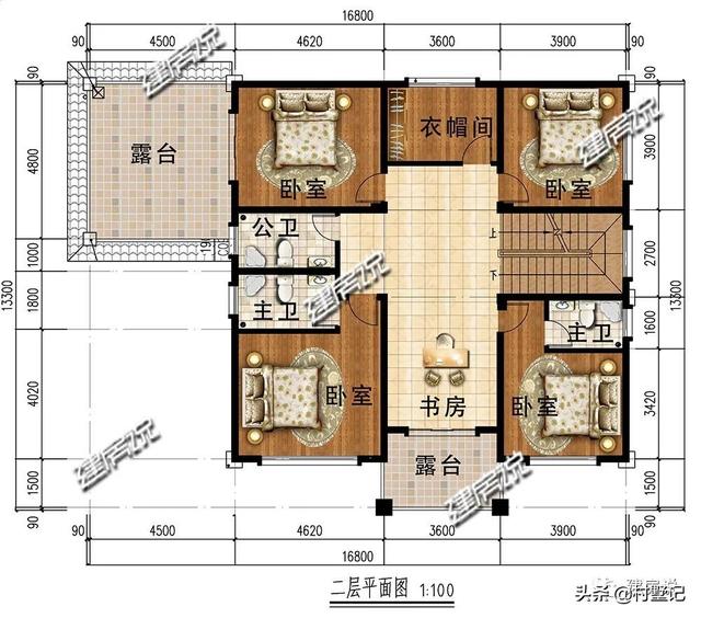 欧式顶级别墅设计，兄弟各建一栋共一个院子