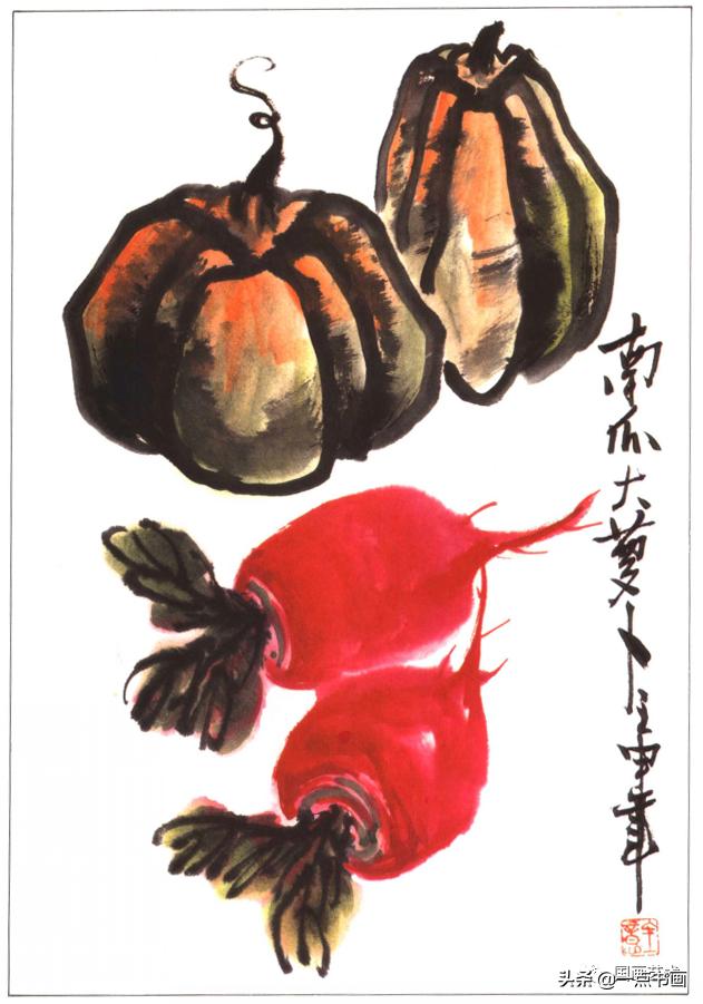 写意蔬果番茄的画法，写意蔬果画法步骤示范