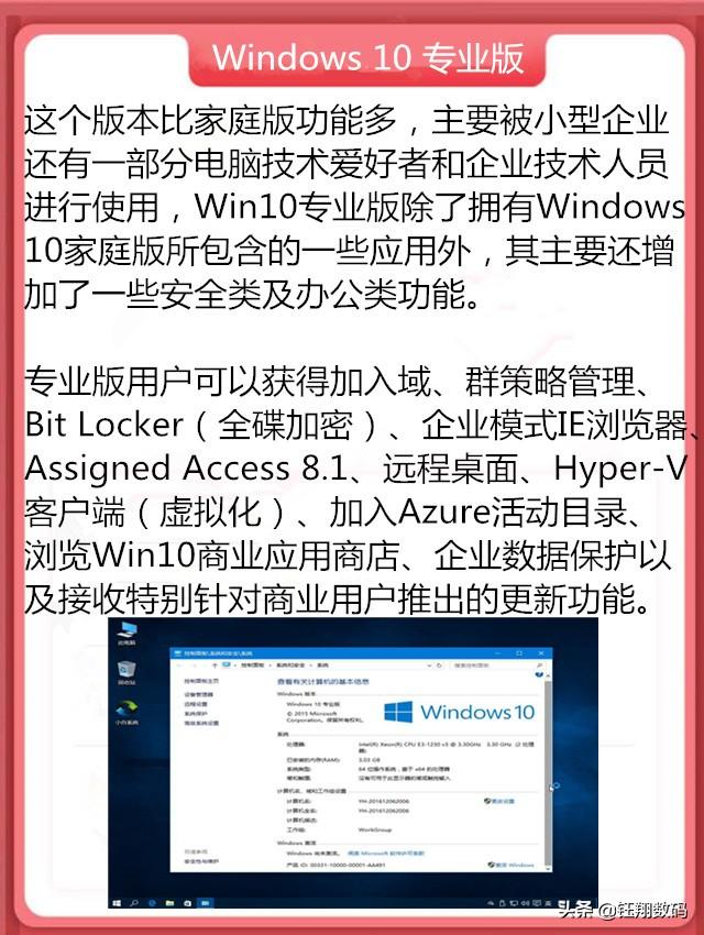 windows10家庭版和专业版区别，win10家庭版和专业版有什么区别