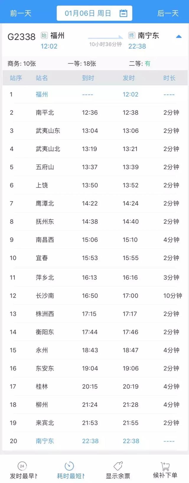 福州到厦门高铁，福州至厦门高铁运行时间