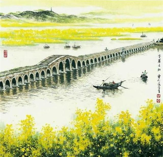 苏州园林简笔画，国画里的苏州园林（苏州园林国画全景图简笔画）