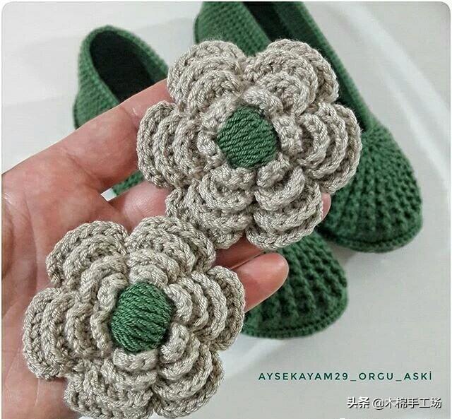 钩鞋子教程从头到尾纯色，像我这样手工钩编一双
