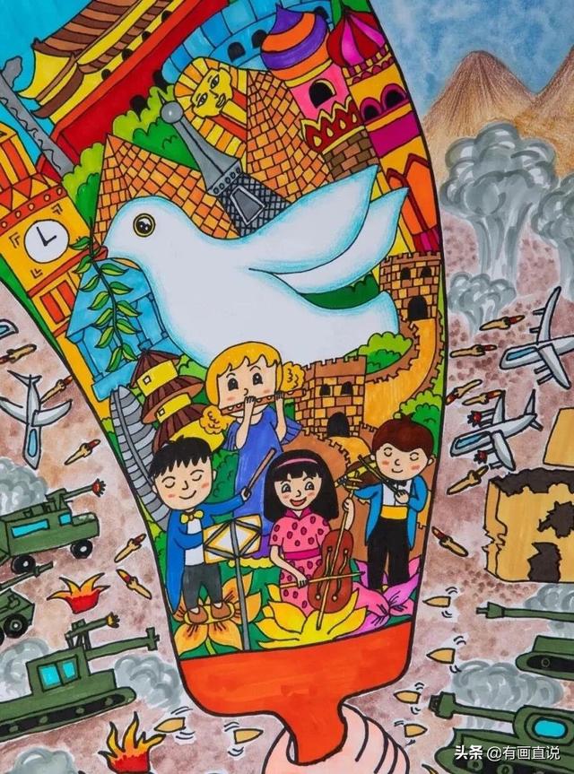 少儿画画图片大全，少儿绘画简单易学儿童画（28张~创意美术儿童范画,很值得初学者收藏）