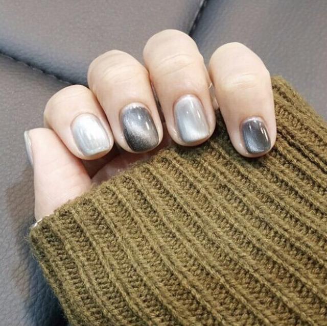 自然的猫眼美甲，超闪的猫眼美甲，美爆了！