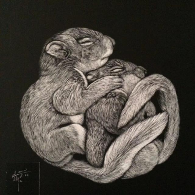 刮刮画作品大赏，刮画被他玩到极致