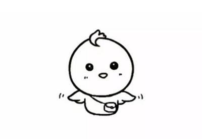 简单小黄鸭的简笔画，卡通动物简笔画