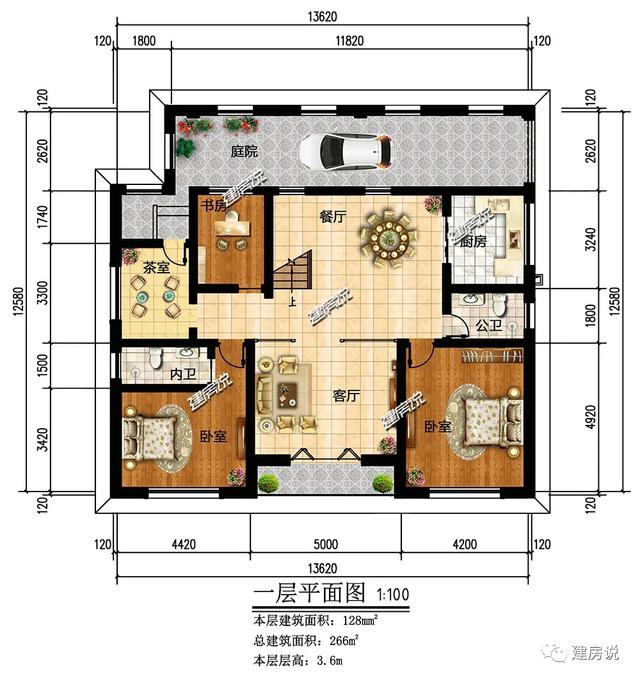 简洁大气实用二层别墅，20×12米二层现代别墅