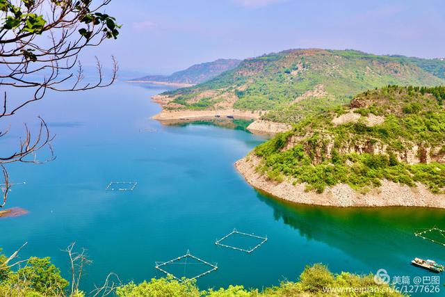 李庄黄河大堤风景区，黄河边青山绿水