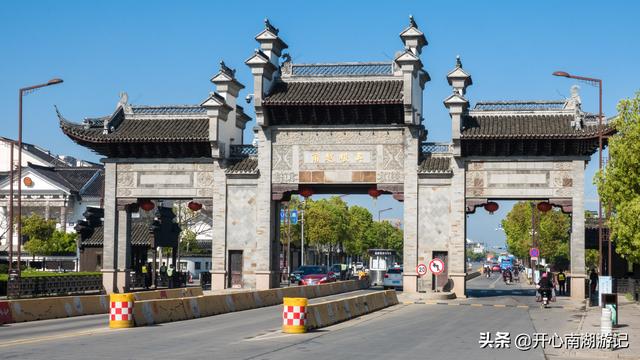 浙江省嘉兴西塘古镇风景区，江南美丽水乡掠影