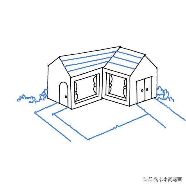 儿童画房子漂亮又简单画法，儿童画房子简图