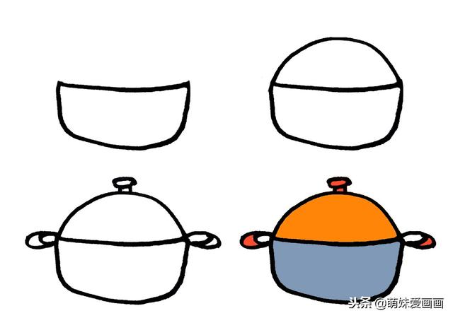 儿童简笔画餐具怎么画，几笔画出厨具简笔画全集