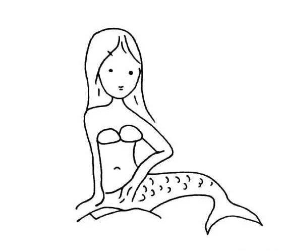 小美人鱼怎么画，美人鱼简笔画教程简单好看（简简单单，教你画一个美人鱼）