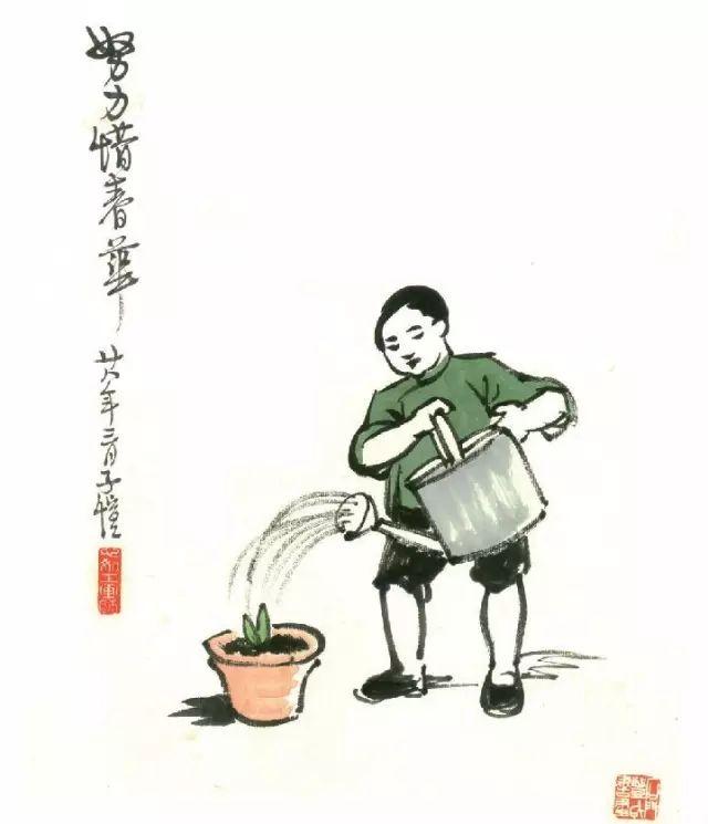 丰子恺漫画全集，丰子恺最著名的十幅漫画图（丰子恺100幅漫画处处是真）