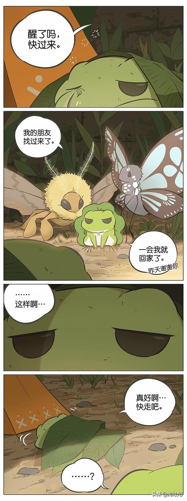 青蛙日常漫画大全，漫画：一只青蛙的午觉