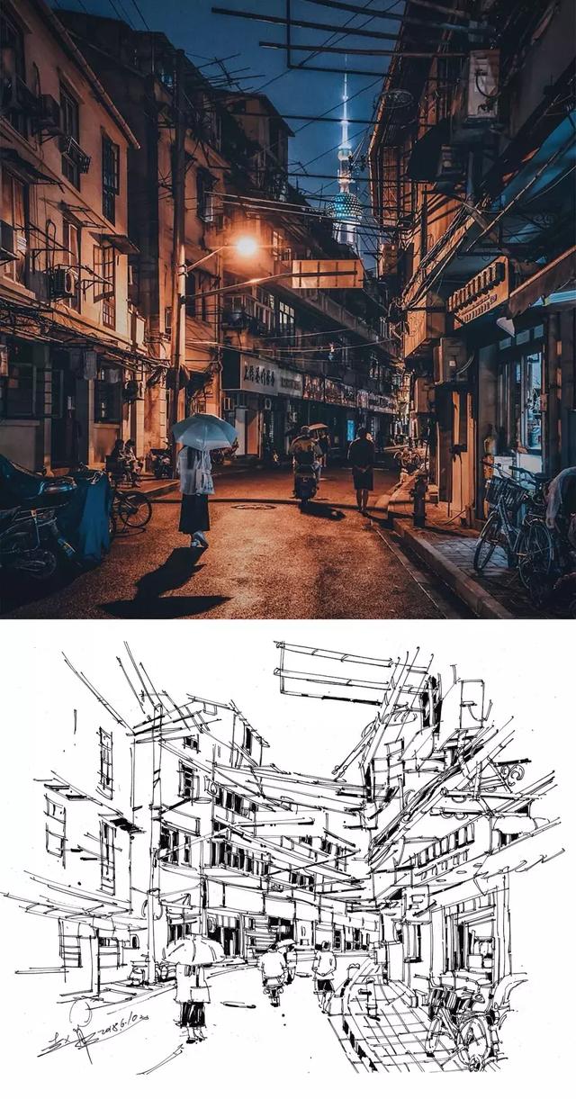 马克笔画画大师作品，他用马克笔画出了不一样的重庆